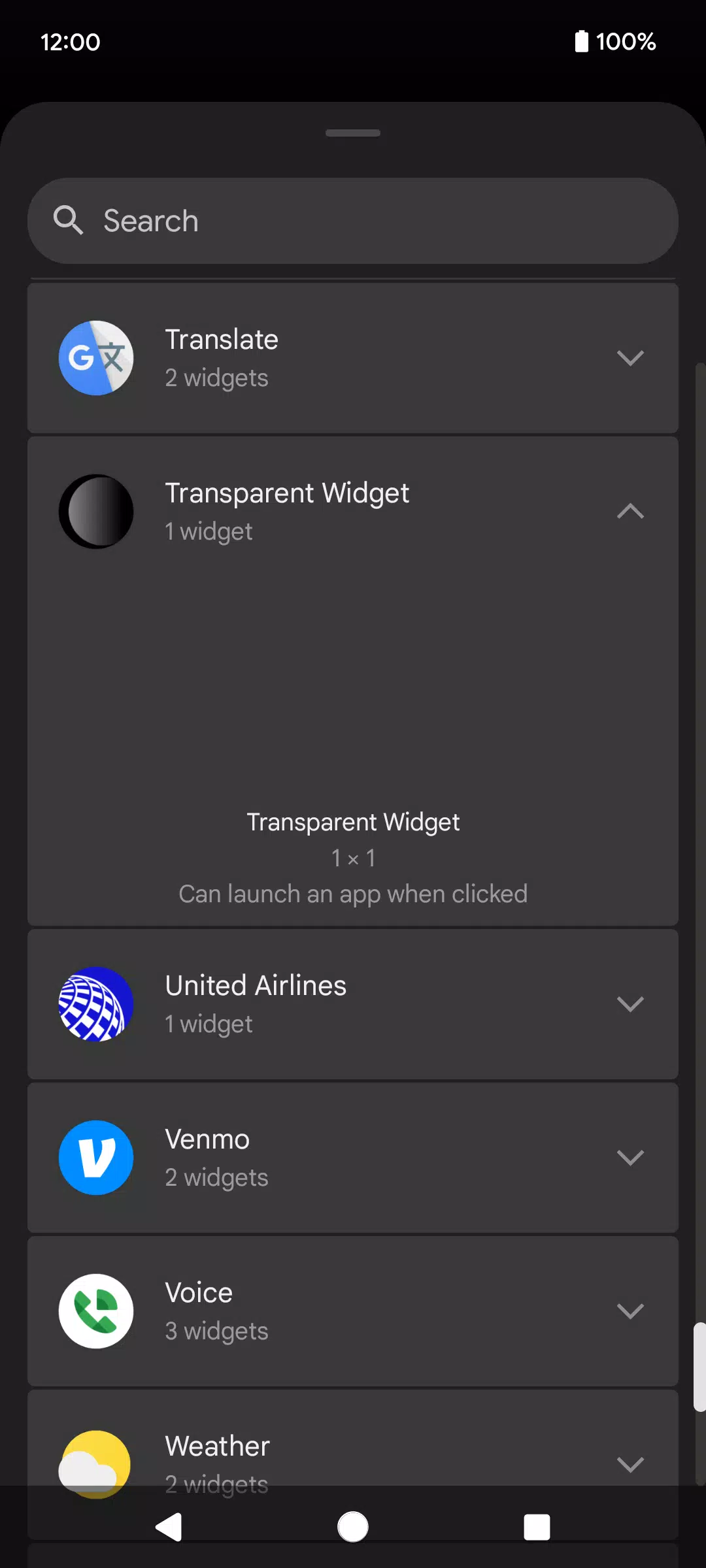 Transparent Widget Captura de tela 0