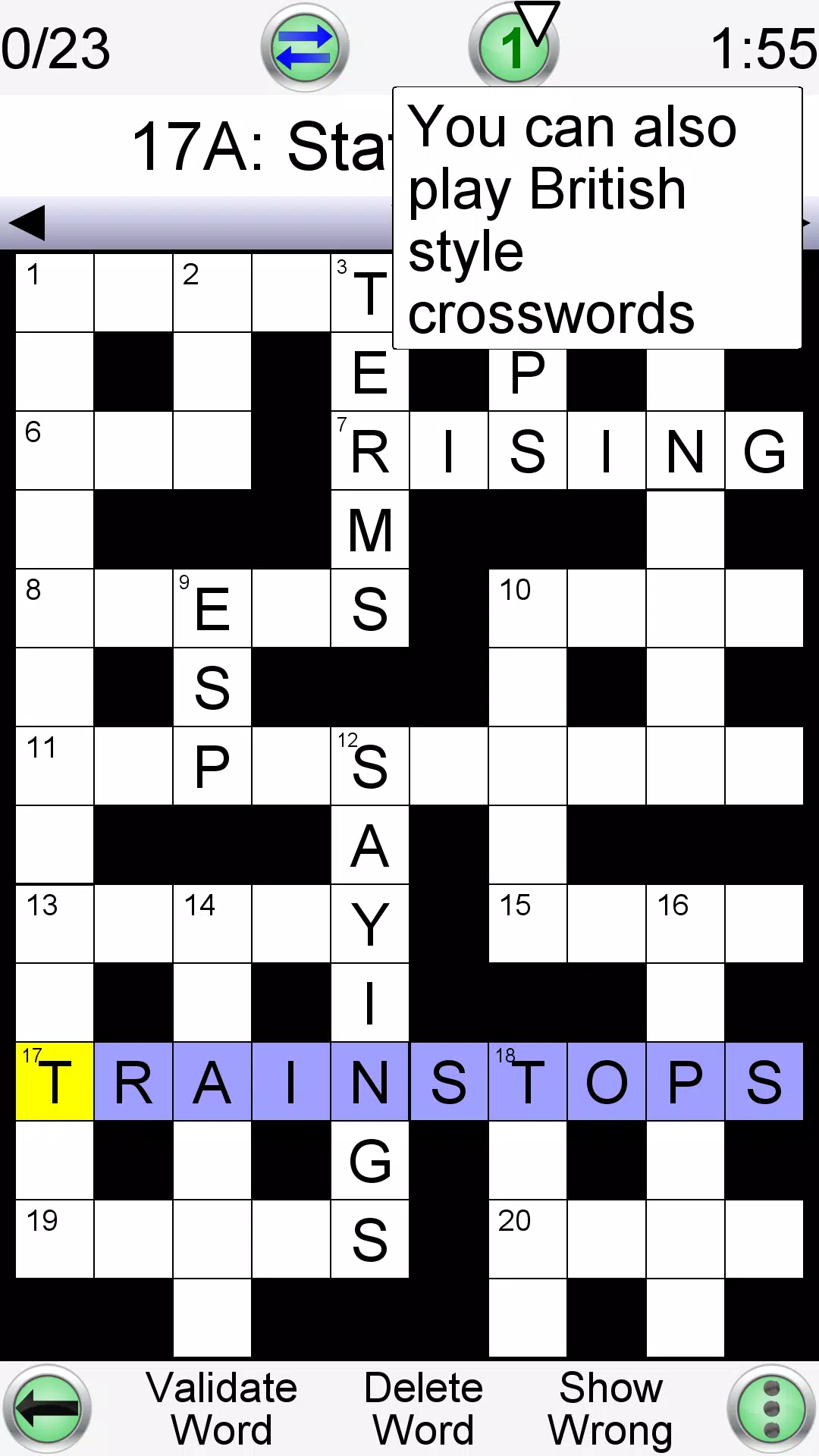 Arrow Crossword Screenshot 1