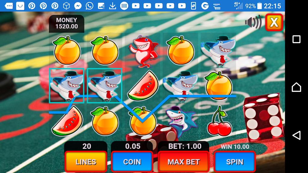 shark fruit casino slots machines Screenshot 1