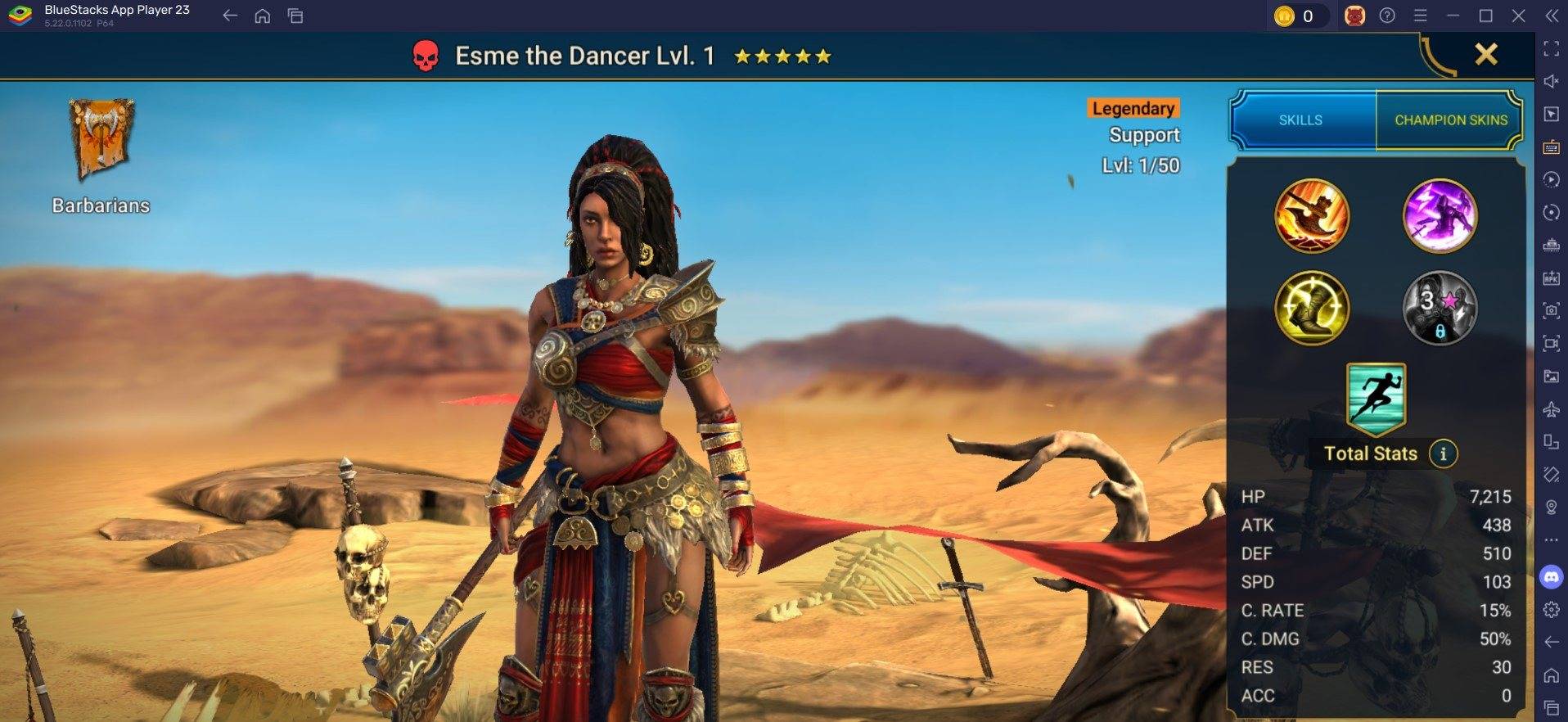 Esme Dancer: Access အတွက်စွမ်းရည်များ, ကျွမ်းကျင်မှုများနှင့်သိကောင်းစရာများ - Shadow Legends