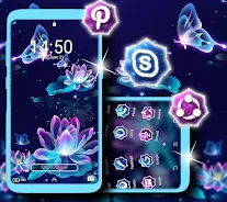 Neon Lotus Launcher Theme स्क्रीनशॉट 3