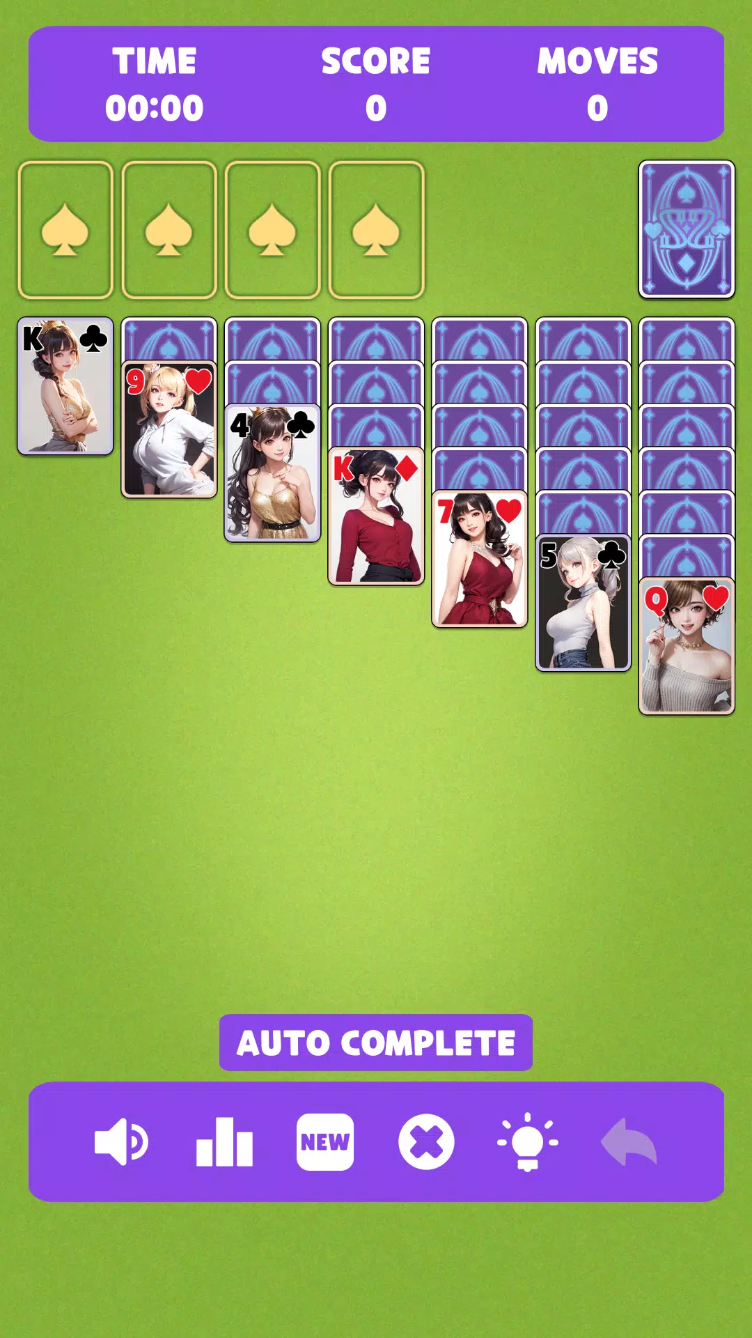 Sexy solitaire girls: ani card Captura de pantalla 1