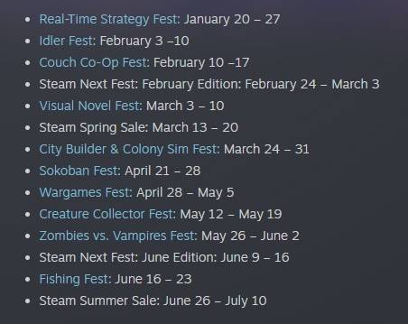 Steam Sales 2025 Unang kalahati