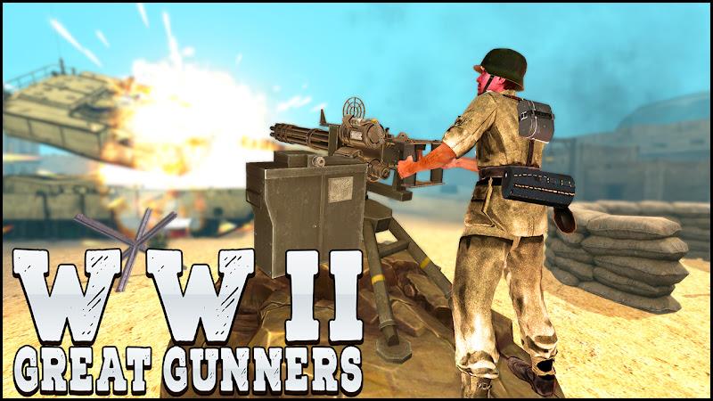 Gunner World War: WW2 Gun Game Captura de tela 0