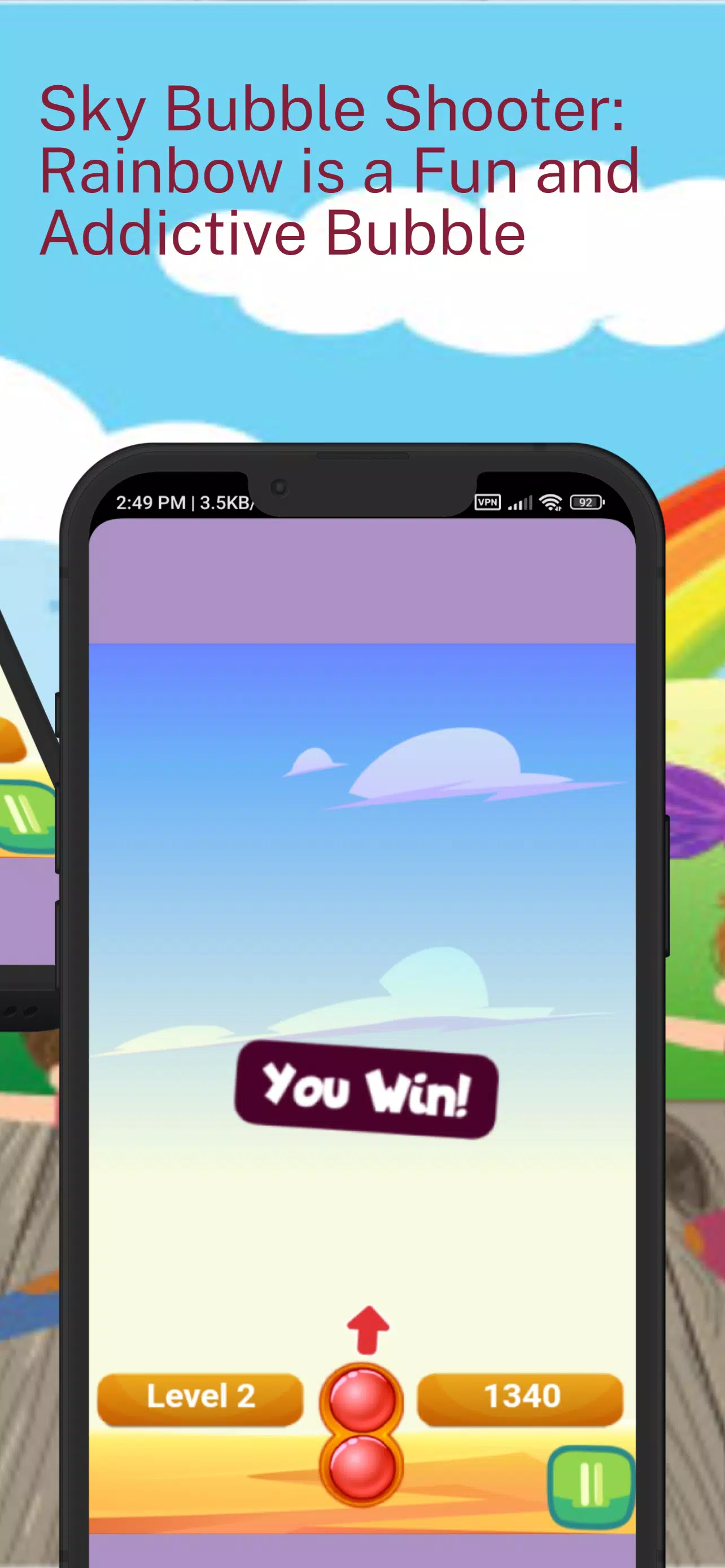 Sky Bubble Shooter : Rainbow Ảnh chụp màn hình 2