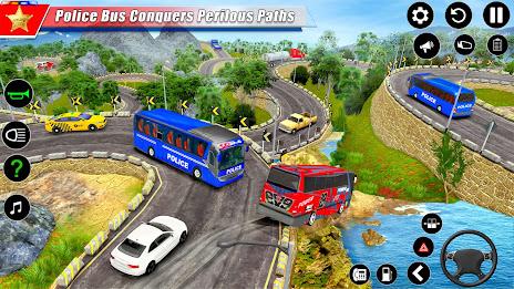 Police Bus Simulator Bus Games Zrzut ekranu 3