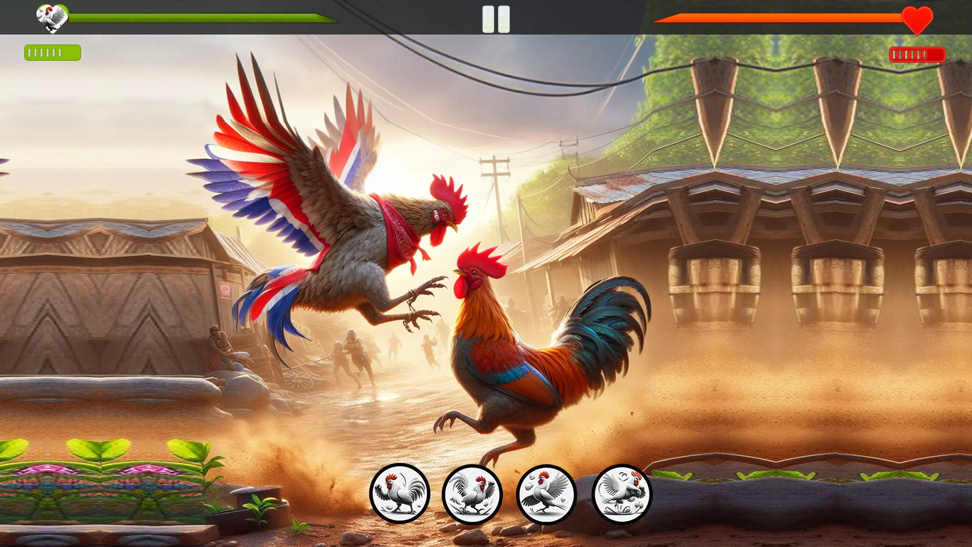 Farm Rooster Fighting Chicks 1 Schermafbeelding 3