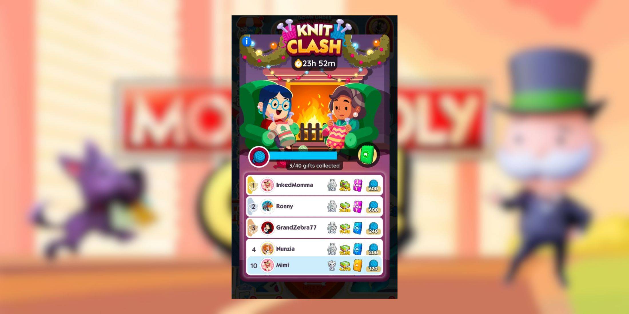 Monopoly Go: Knit Clash - zaprezentowane nagrody i kamienie milowe