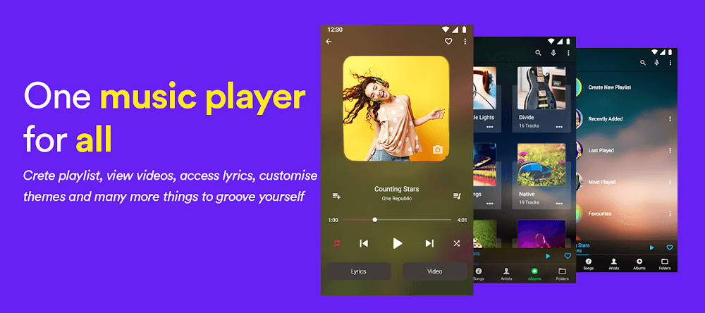 Musikplayer - Audify Player 스크린샷 1