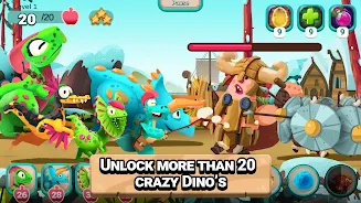 Dino Bash: Travel Through Time ภาพหน้าจอ 1