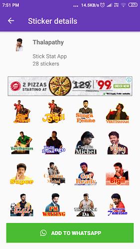 Tamil Stickers: WAStickerApps Zrzut ekranu 0