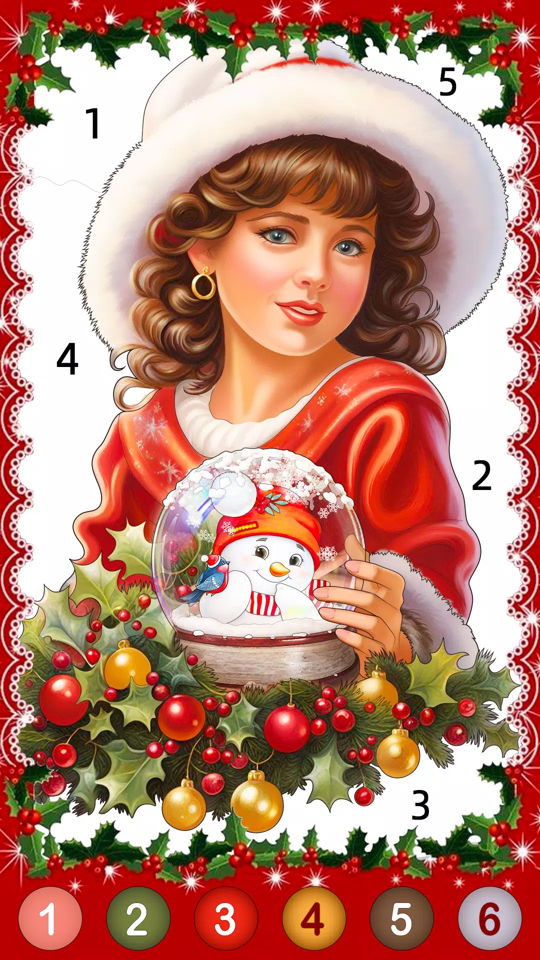 Christmas Game Color by number Zrzut ekranu 1