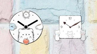 Analog clock widget ANIMALLIFE Schermafbeelding 1