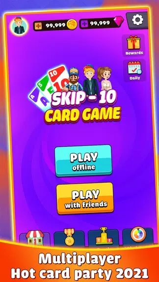Skip 10 - Card Game Captura de tela 3
