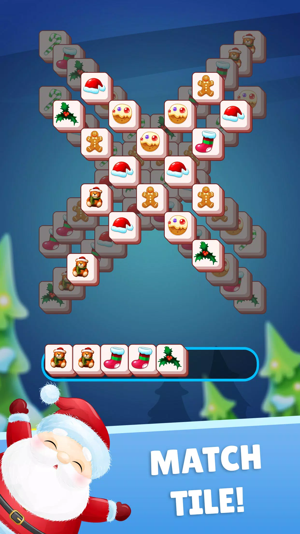 Christmas Mahjong ဖန်သားပြင်ဓာတ်ပုံ 0