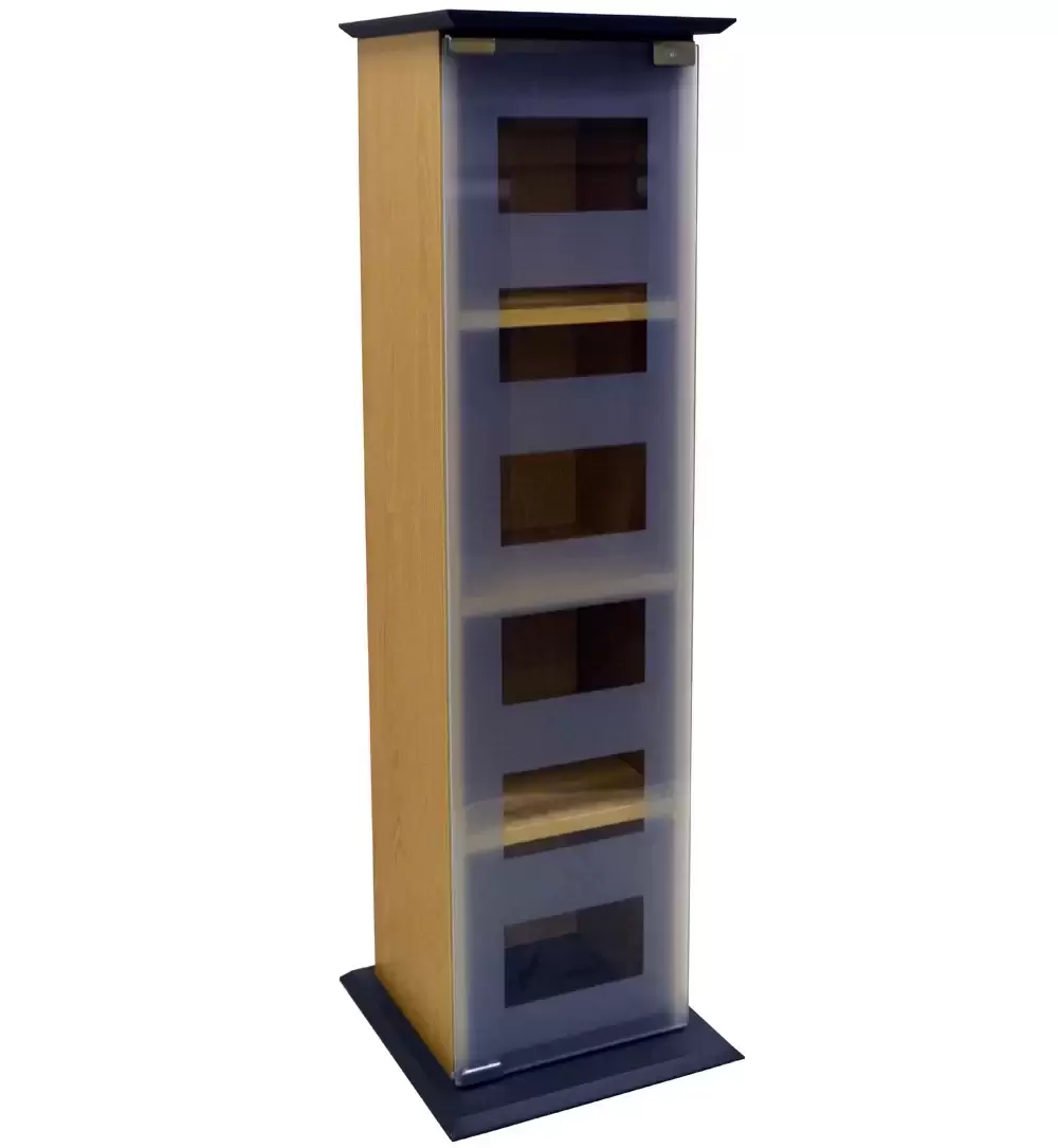 Glass-door media cabinet