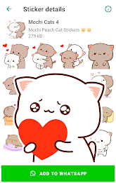 Mochi Cat Stickers for WhatsAp應用截圖第0張