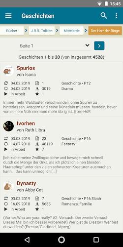 FanFiktion.de Screenshot 2