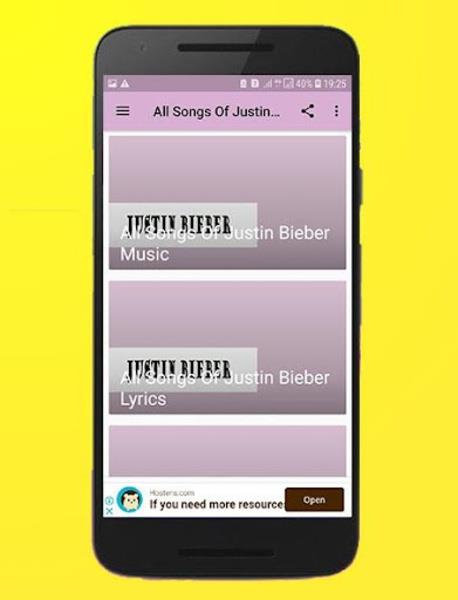 All Songs Of Justin Bieber Offline Captura de pantalla 2