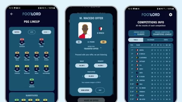 FootLord: 안드로이드 축구 매니저 런칭