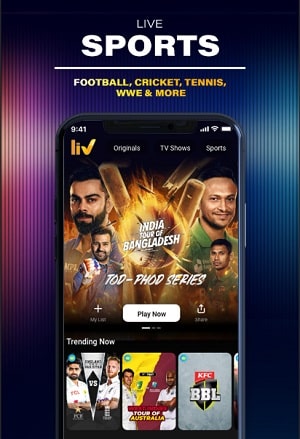 Sony LIV: Sports & Entmt Captura de pantalla 3