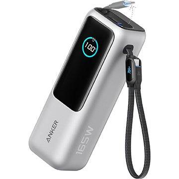 Anker 25,000mAh 165W电力库，带有两条内置USB Type-C电缆