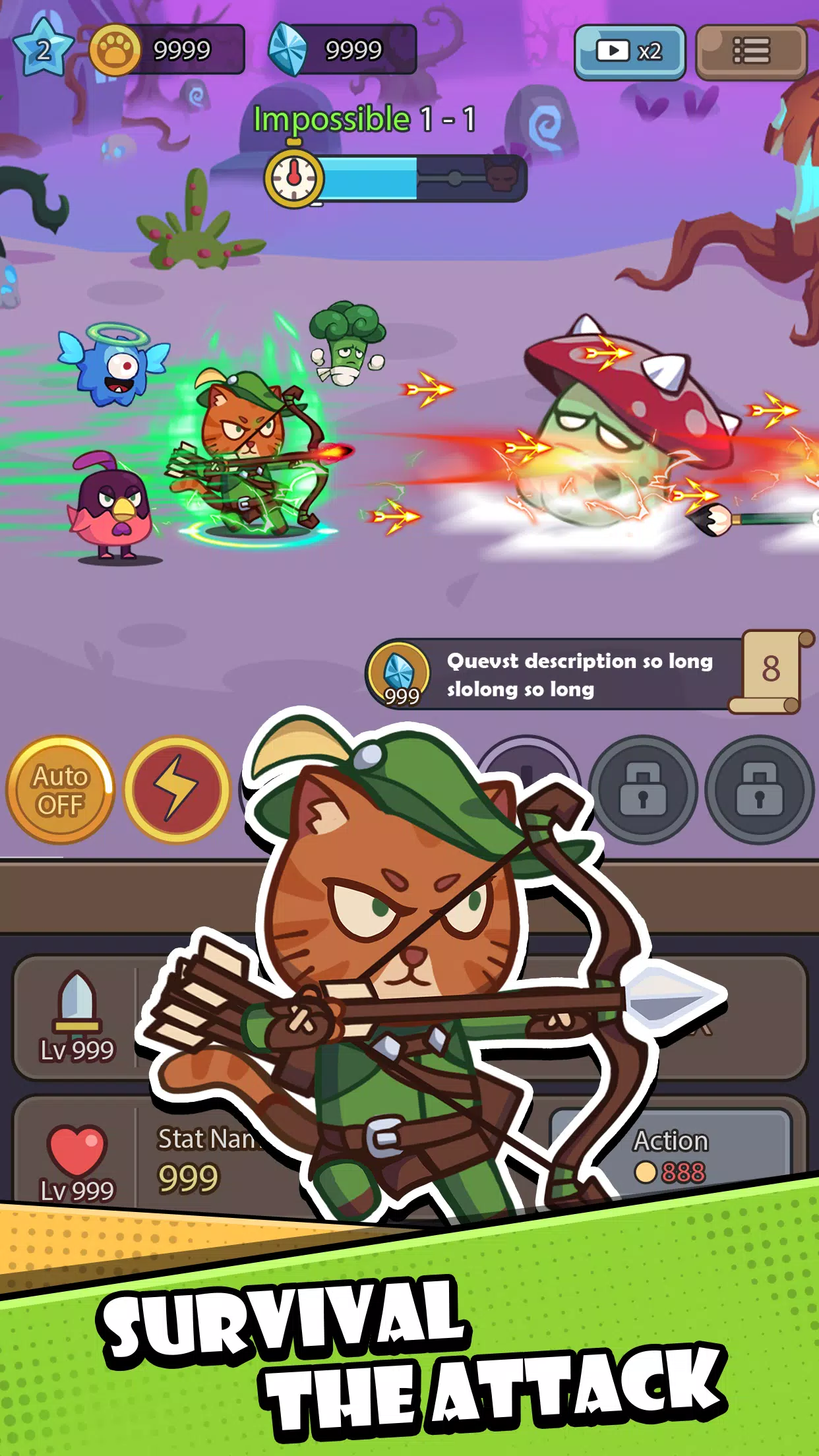 Cat Hero: Idle RPG War应用截图第1张