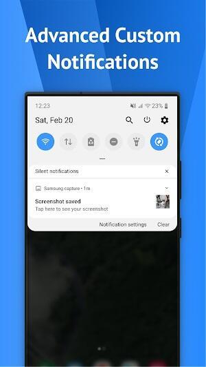 One Shade: Custom Notification Capture d'écran 0