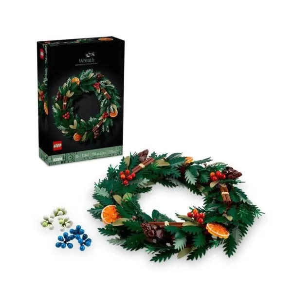 LEGO Icons Wreath-Making Kit and Holiday Garland