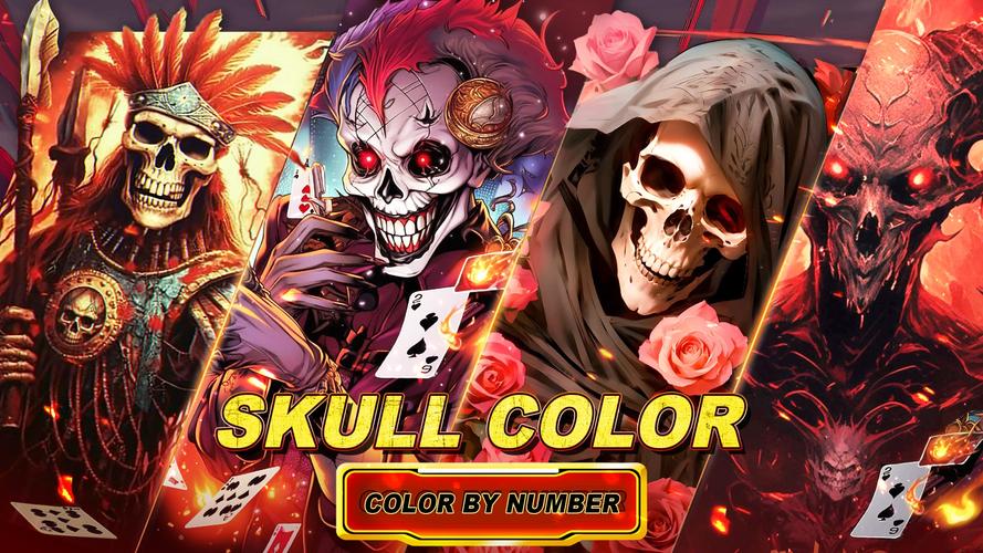 Dark Skeleton Color by number Screenshot 3