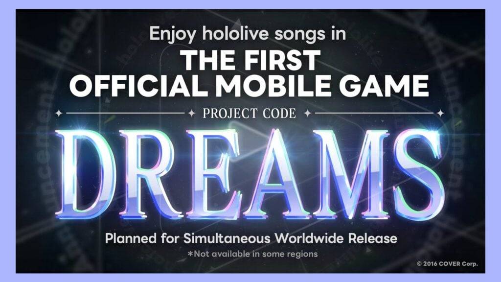 Hololive anuncia seus primeiros sonhos globais de jogo para celular