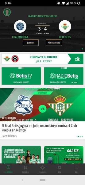 Real Betis Balompié Capture d'écran 2