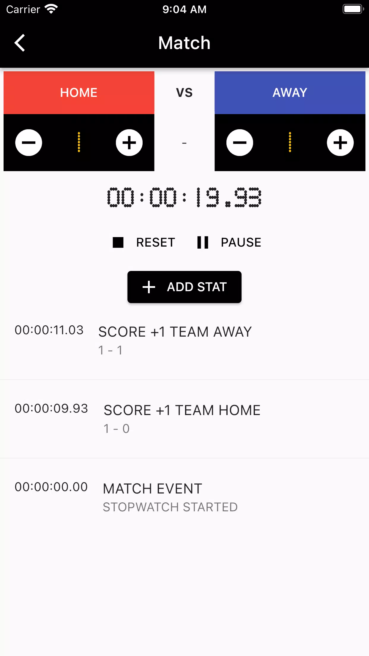 Match Scoreboard Screenshot 1