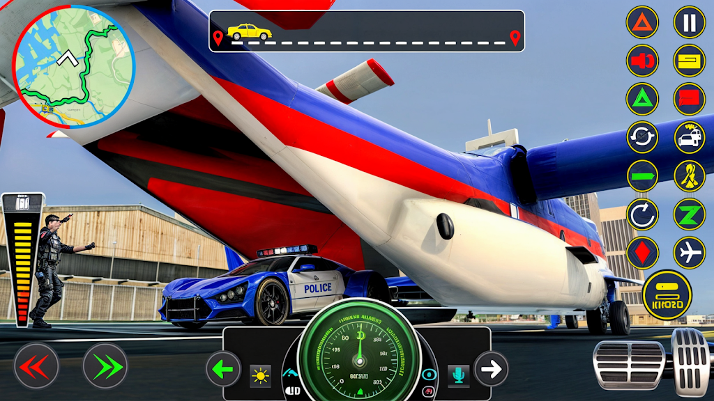 Police Muscle Car Cargo Plane Screenshot 1