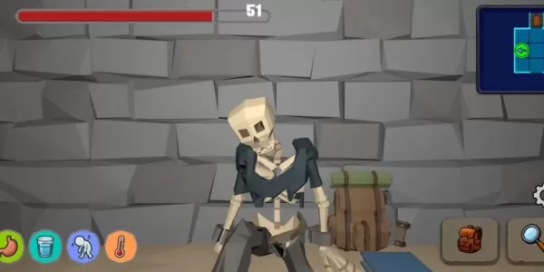 Randonneur sous terre face à la famine