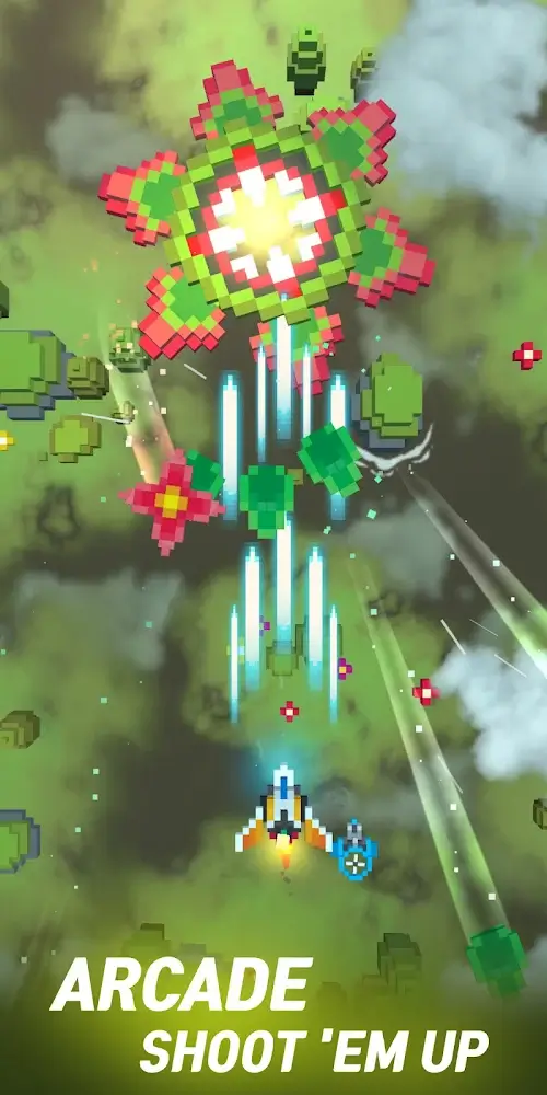 Sky Wings: Pixel Fighter 3D Screenshot 0