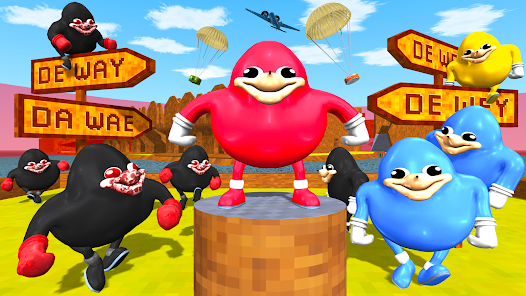 Ugandan Knuckles and Chungus Battle Royale Online Captura de pantalla 1