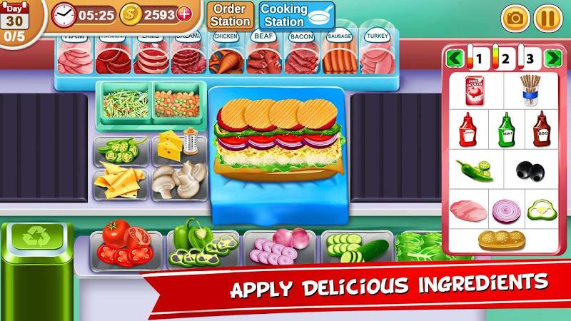 My sandwich Shop Games Captura de pantalla 3