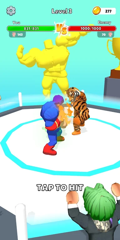 Muscular Man Race Run Screenshot 0