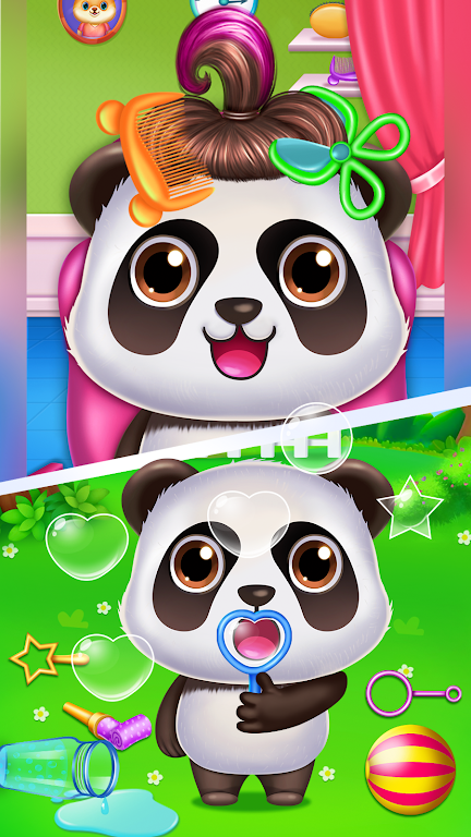 Panda caretaker pet salon game Captura de pantalla 1