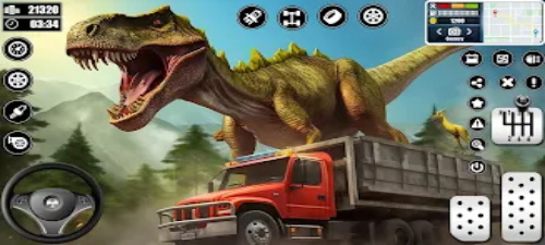 Dino Transporter Truck Games Скриншот 0