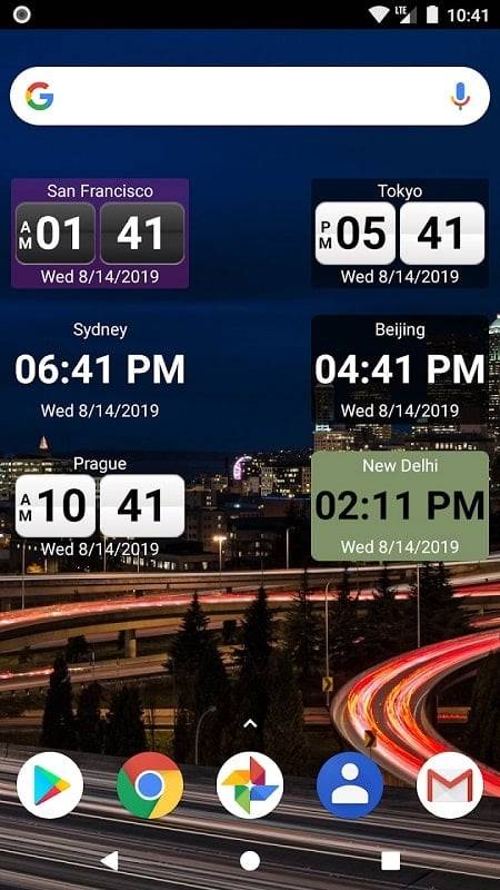 World Clock Widget 2024 Pro स्क्रीनशॉट 1