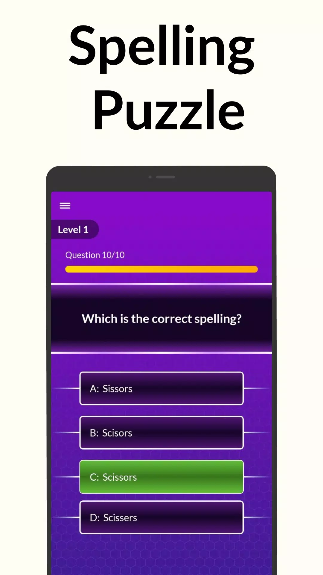 Spelling Bee: Spelling Quiz Capture d'écran 2