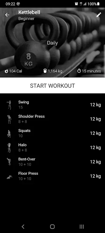 Kettlebell Home Workout 스크린샷 2