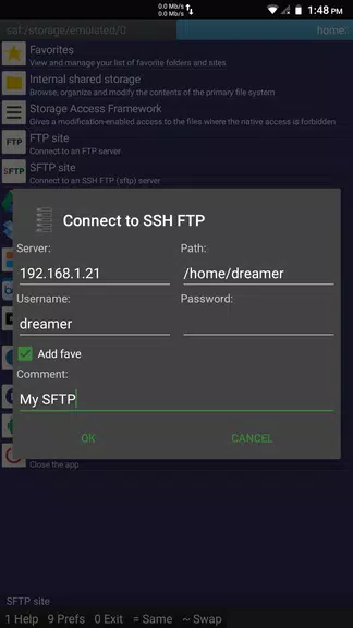 SFTP plugin to Ghost Commander Ảnh chụp màn hình 0