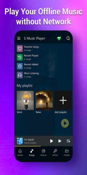 S Music Player - MP3 Player Screenshot 0