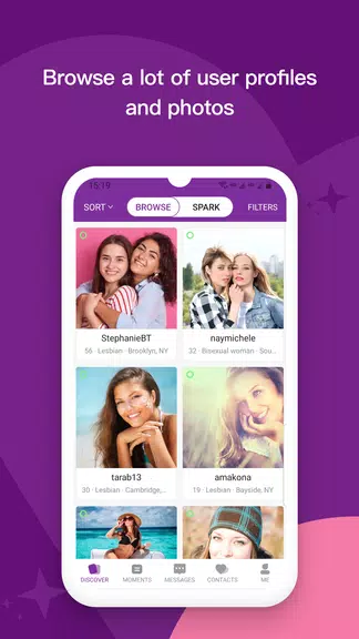 Les: Lesbian Dating & Chat App Screenshot 2