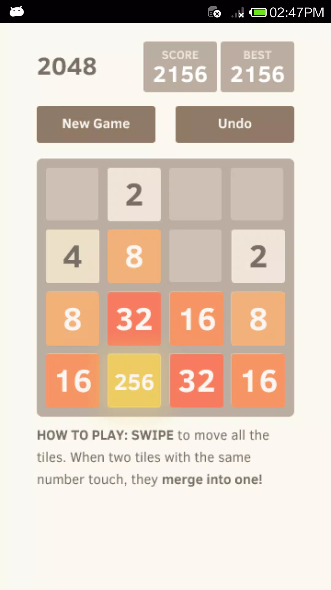 2048 Undo unlimited Скриншот 1