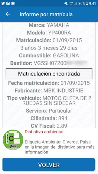 InfovehículoConsultarMatrícula Capture d'écran 2