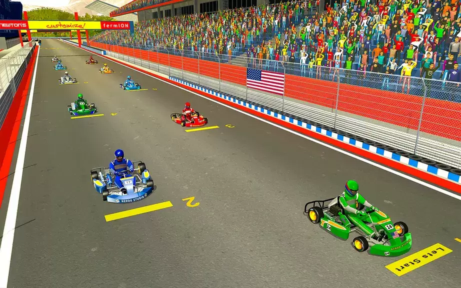 Go Kart Racing Games 3D Stunt スクリーンショット 3